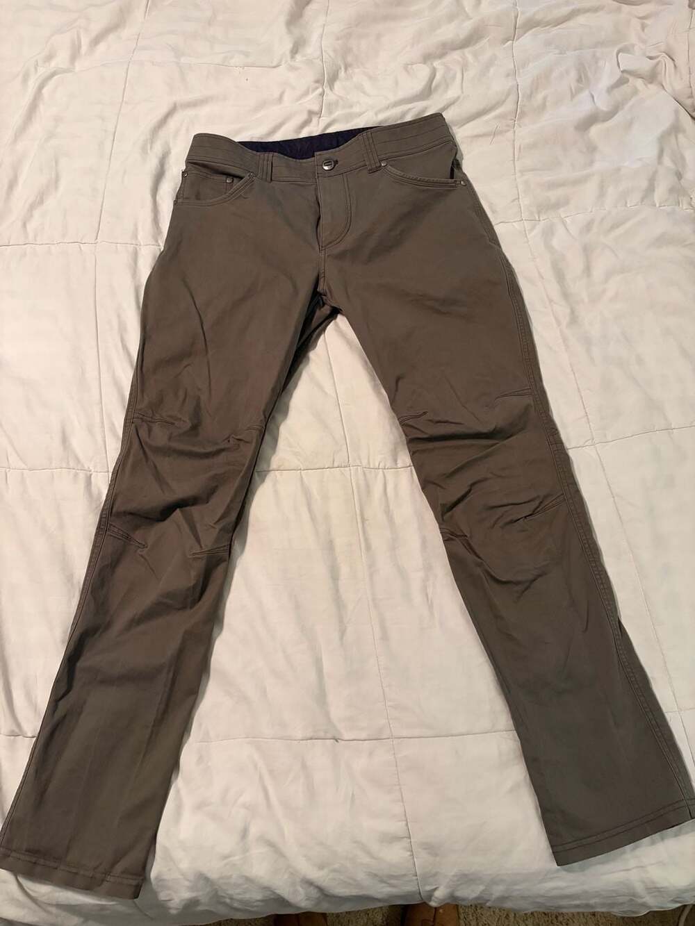 KÜHL RYDR Klassik Fit Pants Men’s 33x32 Gray Brown Outdoor Hiking Stretch Trail